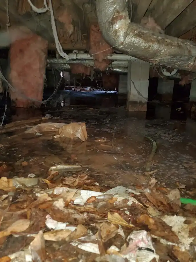 Crawl space flood assessment for Commercial Water Damage Restoration in North College Hill